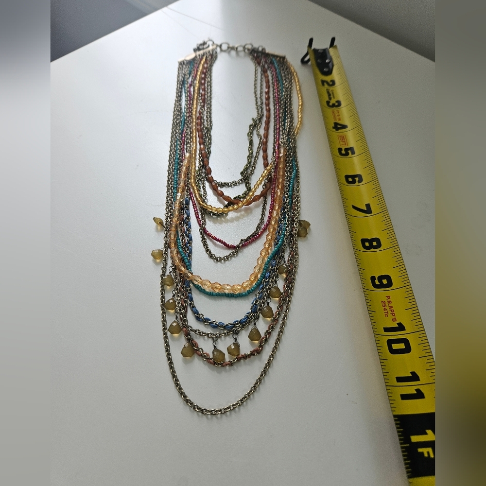 Spring Street Multicolor Layered Chain Necklace - Picture 4 of 5